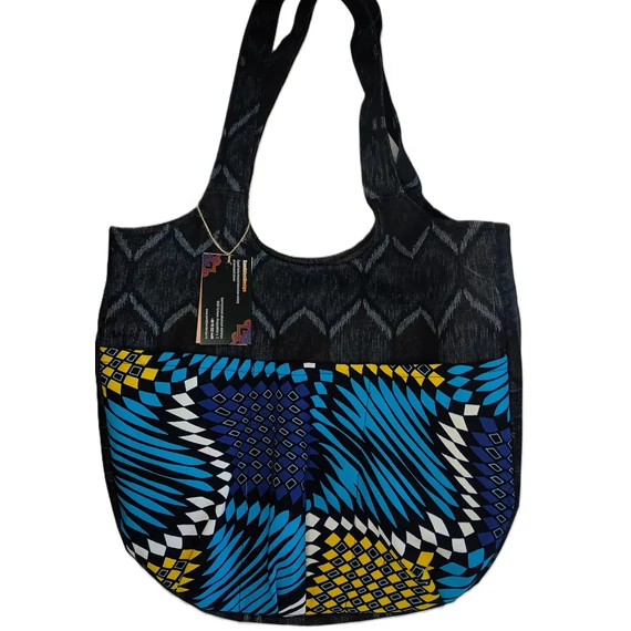 Tenger hullámai sok zsebes XXL shopper