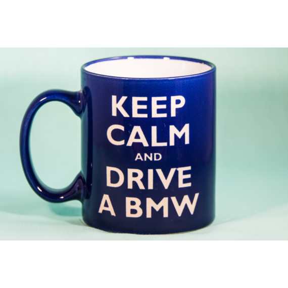 Keep calm and drive Bmw homokgravírozott bögre
