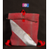 Kép 1/3 - Kerékpáros Roll-top hátizsák piros neoprén fényvisszaverő pigmentekkel